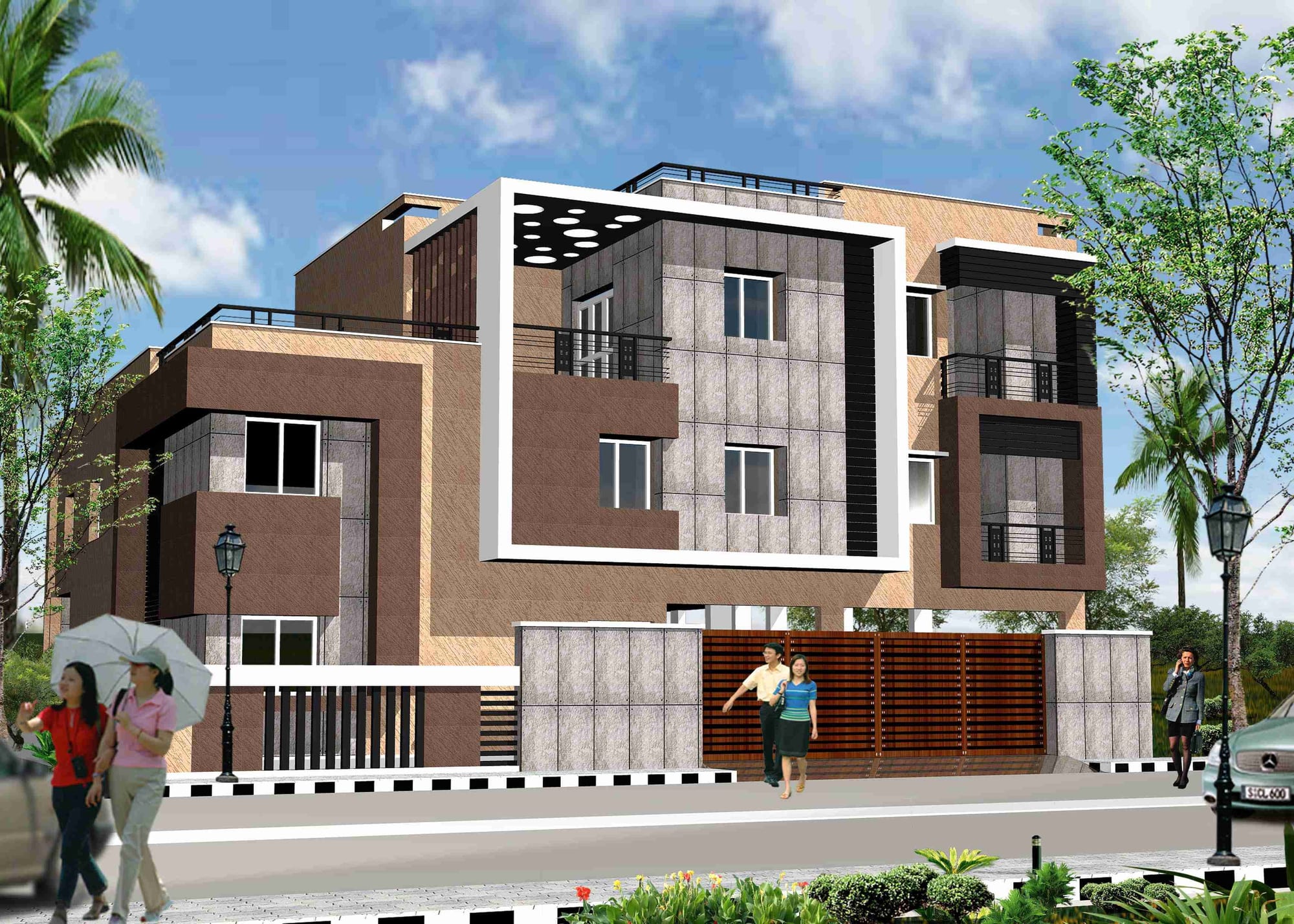 Front elevation of Dwarak Chaman