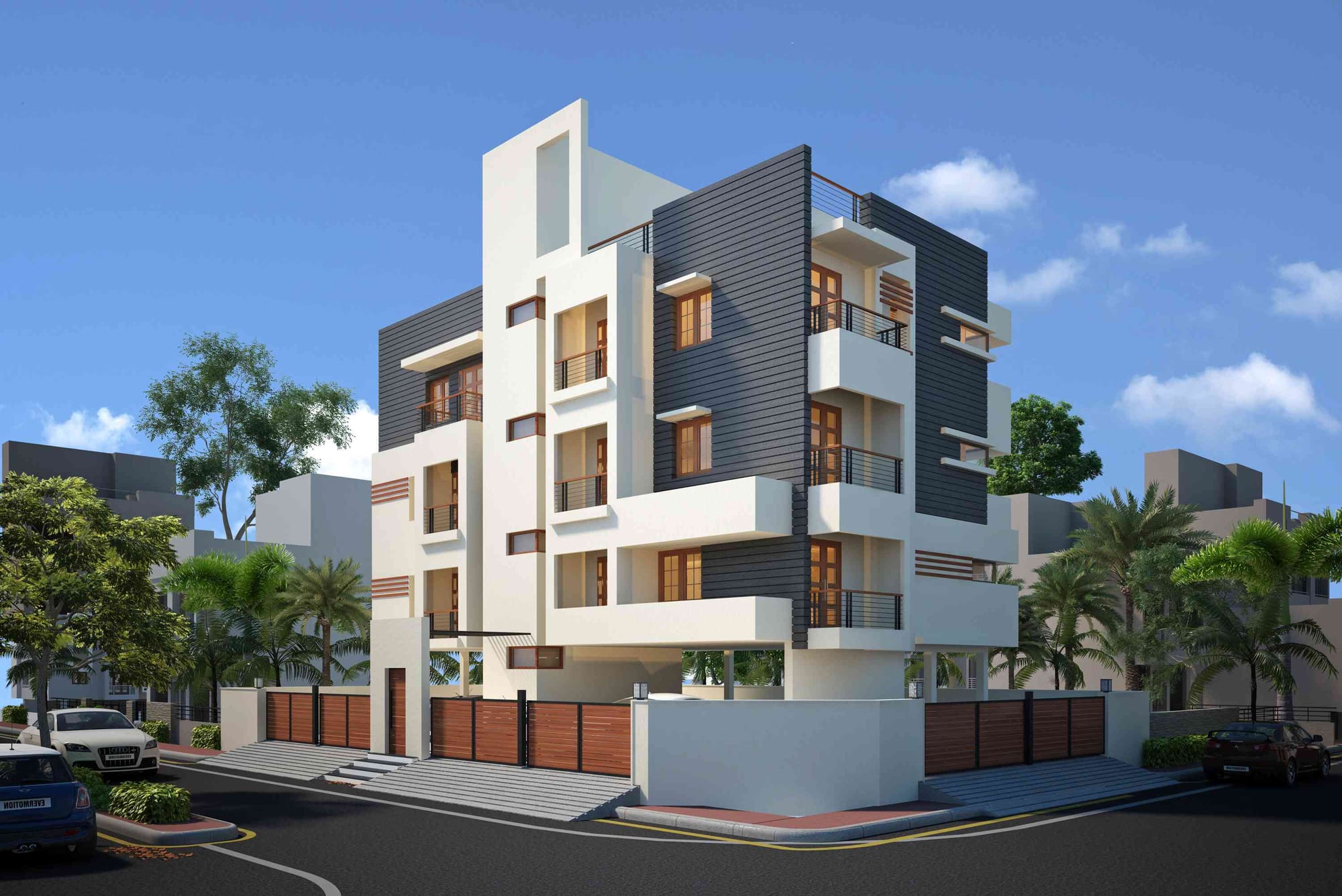 Street-facing elevation of Dwarak Gopikrishna