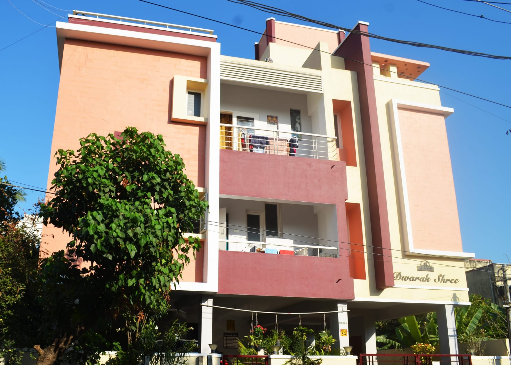 Exterior detail at Dwarak Shree